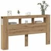 vidaXL LED-peats Artisan Oak 180x18,5x103,5 cm Engineered Wood
