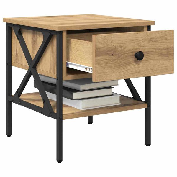 vidaXL &Ouml;&ouml;kapp k&auml;sit&ouml;&ouml;tamm 40 x 42 x 45 cm Inseneritud puit ja metall