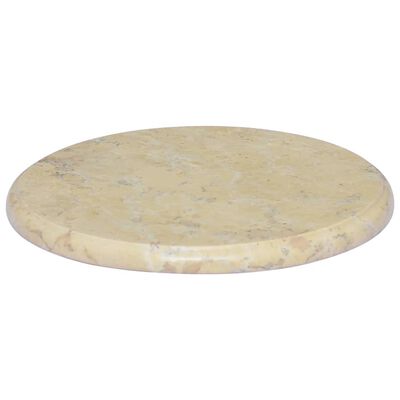 vidaXL lauaplaat, kreemjas, Ø 40 x 2,5 cm, marmor