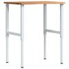 vidaXL t&ouml;&ouml;laud, helepruun, 80x60x(71,5-98) cm, tammepuit
