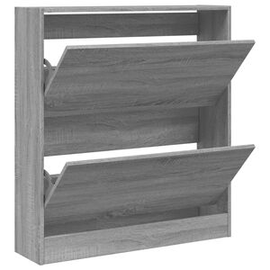 vidaXL jalatsikapp, hall Sonoma tamm, 80 x 21 x 87,5 cm, tehispuit