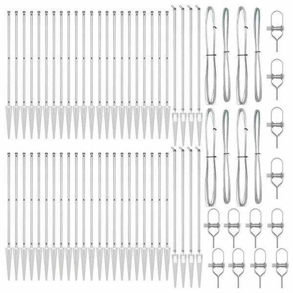 vidaXL Aiapost Muu 52 pcs Hall 3,2 x 3,2 x 170 cm Teras