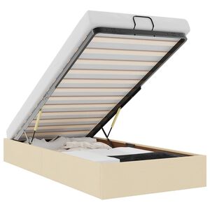 vidaXL Ottomani voodiraam ilma madratsita, kreemjas, 80x200 cm, kangas