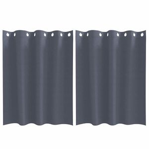 vidaXL Kardinad r&otilde;ngastega 2 pcs Antratsiit 140 x 140 cm Pol&uuml;ester