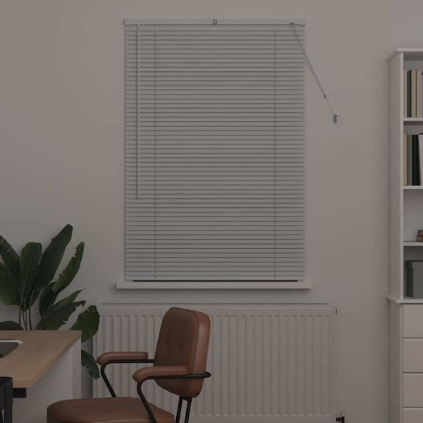 vidaXL Venetsi Rulood kardinatega Valge 130 x 90 cm Alumiinium