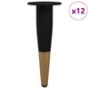 vidaXL M&ouml;&ouml;blijalad 12 pcs Must ja kuldne &Oslash; 40 x 98 mm Raud