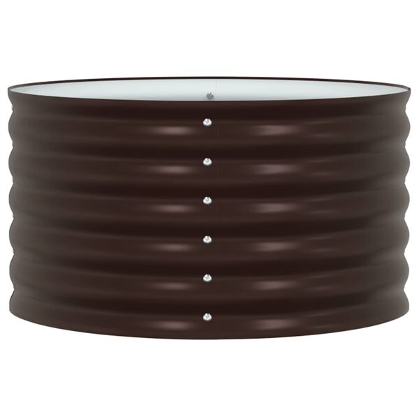 vidaXL K&otilde;rgendatud aia taimelava Pruun 80 x 80 x 44 cm Teras