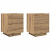 vidaXL &Ouml;&ouml;lambi kapp 2 pcs K&auml;sit&ouml;&ouml;puu 45 x 40 x 55 cm Tehispuit