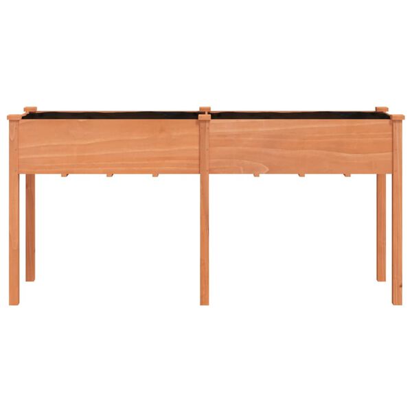 vidaXL voodriga taimelava, pruun, 161 x 45 x 76 cm, nulupuit