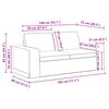 vidaXL Diivan 2 pcs Tumehall &Uuml;ldm&otilde;&otilde;tmed: 182 x 80 x 82 cm (L x S x K)