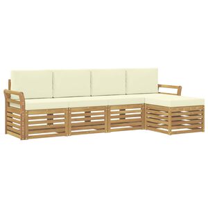 vidaXL V&auml;li diivanikomplekt 5 pcs Valge ja kreemjas