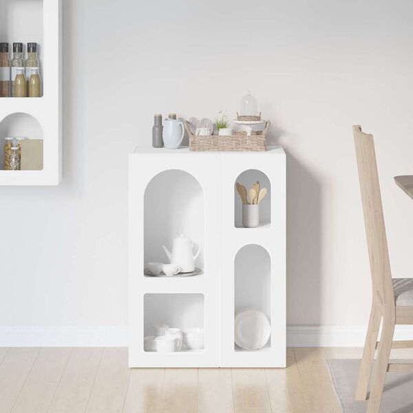 vidaXL K&otilde;ide Valge 59 x 35 x 80.5 cm Tehispuit