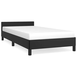 vidaXL voodiraam peatsiga ilma madratsita Must 90x200 cm