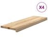 vidaXL trepiastmed 4 tk, 80x25x2 cm, t&ouml;&ouml;tlemata tammepuit