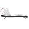vidaXL Päikeseloungerd 3 pcs Must ja Valge 40 x 40 x 40.5 cm