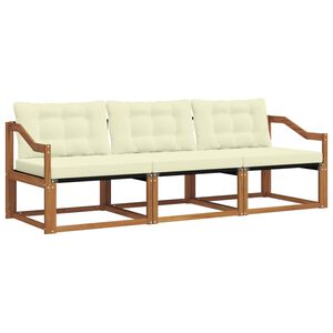 vidaXL V&auml;li diivanikomplekt padjaga 3 pcs Looduslik ja kreem