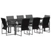 vidaXL Aia s&ouml;&ouml;gilaudade komplekt 9 pcs Must ja Anthracite