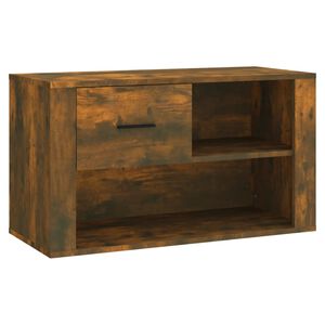 vidaXL kingakapp, suitsutatud tamm, 80x35x45 cm, tehispuit