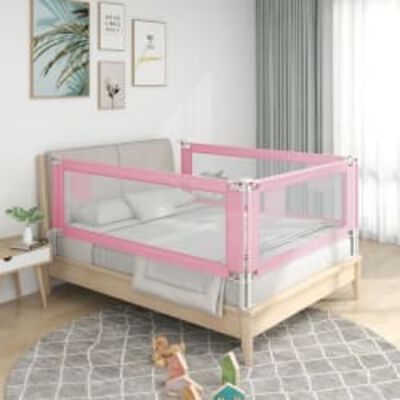 vidaXL voodipiire väikelapse voodile, roosa, 140 x 25 cm, kangas