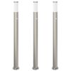 vidaXL anduriga pollarvalgustid 3 tk 110 cm roostevabast terasest IP44