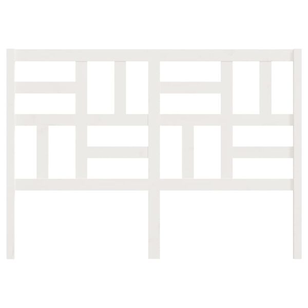 vidaXL voodipeats, valge 146x4x104 cm männipuit