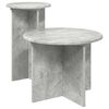 vidaXL Abilaudade komplekt ladustamisega 2 pcs Betoonhall Tehispuit