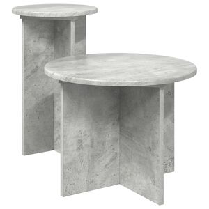 vidaXL Abilaudade komplekt ladustamisega 2 pcs Betoonhall Tehispuit