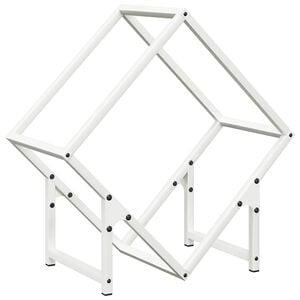 vidaXL K&uuml;ttepuurest valge 50x25x50 cm k&uuml;lmvaltsitud teras