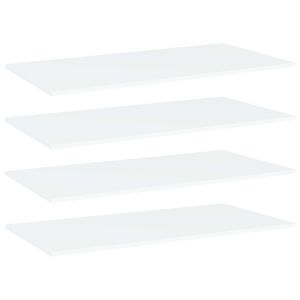 vidaXL riiuliplaadid 4 tk, valge, 80x20x1,5 cm, tehispuit