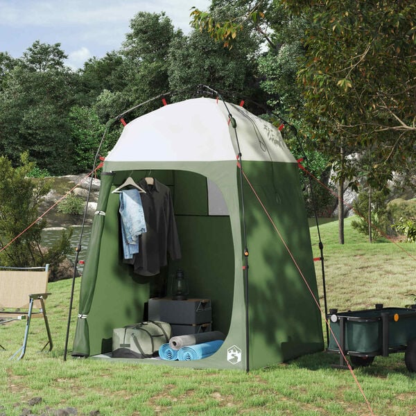 vidaXL Du&scaron;itelk ladustamisega Roheline 160 x 160 x 227 cm Teras