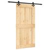 vidaXL Libisev uks Naturaalne ja must 100 x 210 cm Tahke m&auml;nnipuit