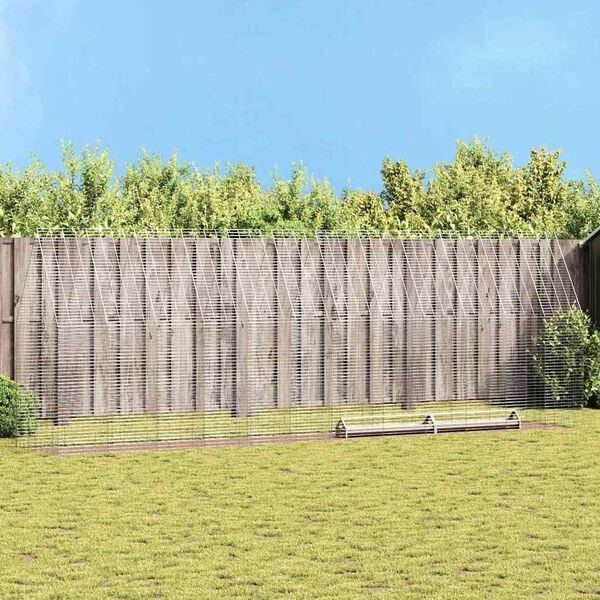 vidaXL Kanakpuur 2 pcs H&otilde;bedane 600 x 100 x 210 cm Tsinkteras