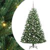 vidaXL Kunstlik kokkupandav j&otilde;ulupuu Roheline 150 cm PVC ja metall