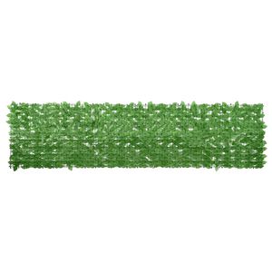 vidaXL r&otilde;dusirm, rohelised lehed, 300 x 75 cm