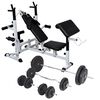 vidaXL t&otilde;stepink t&otilde;steraskuse hoidikute, kangide ja hantlitega 90 kg