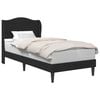 vidaXL Voodi raam peaga Must 100 x 200 cm Samet