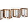 vidaXL Kokkupandav koerte v&auml;rav statiividega 6 pcs Vana puit 362 cm