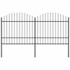 vidaXL aiapiire odaotsaga, terasest, 337 x 175 cm, must