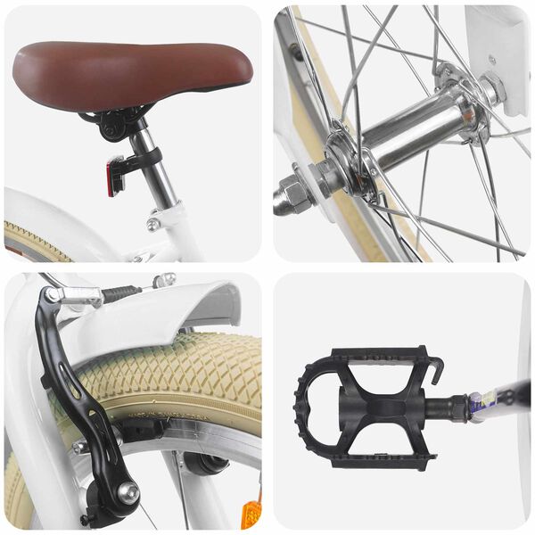 vidaXL Laste Bike 20 Tolli vanuses 6-11 aastat Valge