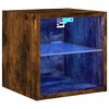 vidaXL teleri seinakapp LED-tuledega, suitsutamm, 30 x 28,5 x 30 cm