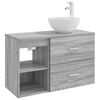 vidaXL Vannitoa m&ouml;&ouml;bleset 2 pcs Hall Sonoma Tehispuit