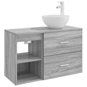 vidaXL Vannitoa m&ouml;&ouml;bleset 2 pcs Hall Sonoma Tehispuit