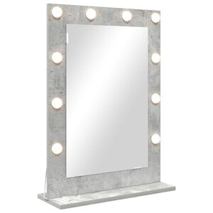 vidaXL Tualettpeegel Ristk&uuml;lik peegliga Betoonhall 70 x 50 x 18 cm