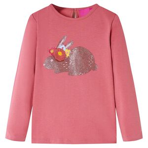 Pikkade varrukatega lastes&auml;rk, vanaroosa, 128