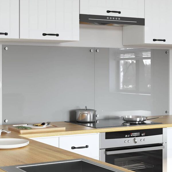 vidaXL K&ouml;gi Splashback 2 pcs Helehall 80 x 60 cm karastatud klaas