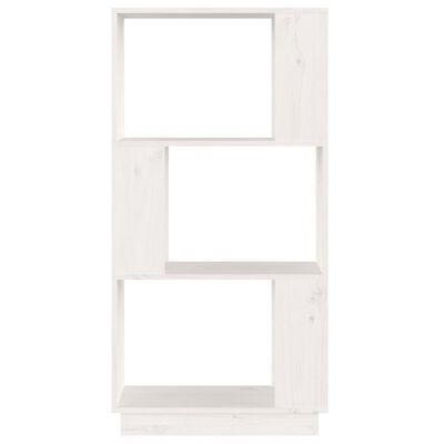 vidaXL raamaturiiul/ruumijagaja, valge, 51x25x101 cm, täismännipuit