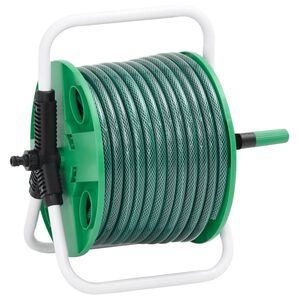 vidaXL eraldiseisev roheline voolikurull 20 m voolikuga, PVC