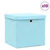 vidaXL hoiukastid kaantega 10 tk, helesinine, 32 x 32 x 32 cm, kangas