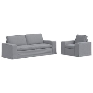 vidaXL Diivanikomplekt 2 pcs Helehall 222 x 80 x 82 cm kangas