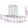 vidaXL Voodi raam Vahapruun 80 x 200 cm Tahke m&auml;nd